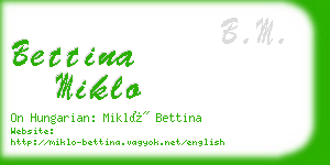 bettina miklo business card